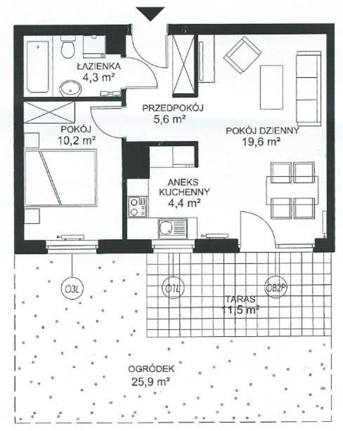 Sunny Sleeps 4 By The Beach With Garden Patio - Przymorze Apartment