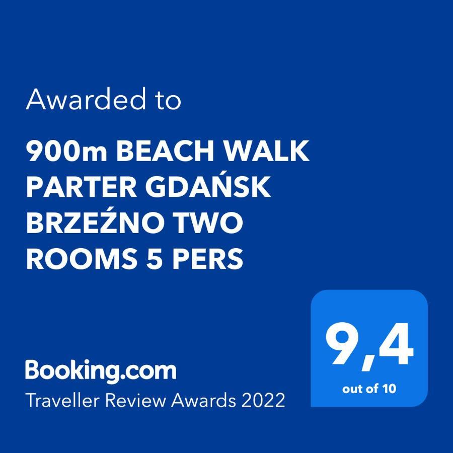 900m Beach Walk Parter Brzezno Two 5 Pers Apartment Gdansk