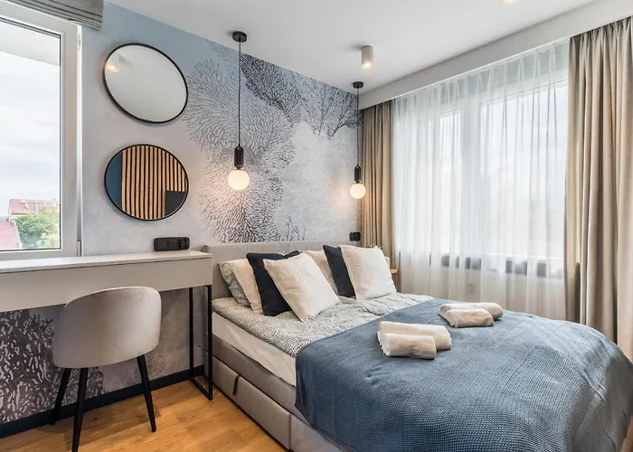 Golden Seaside Beach By Aparo - Plaza 200M, 2 Lazienki, 2 Sypialnie Oraz Salon, 3 Tv, Balkon, Lozeczko