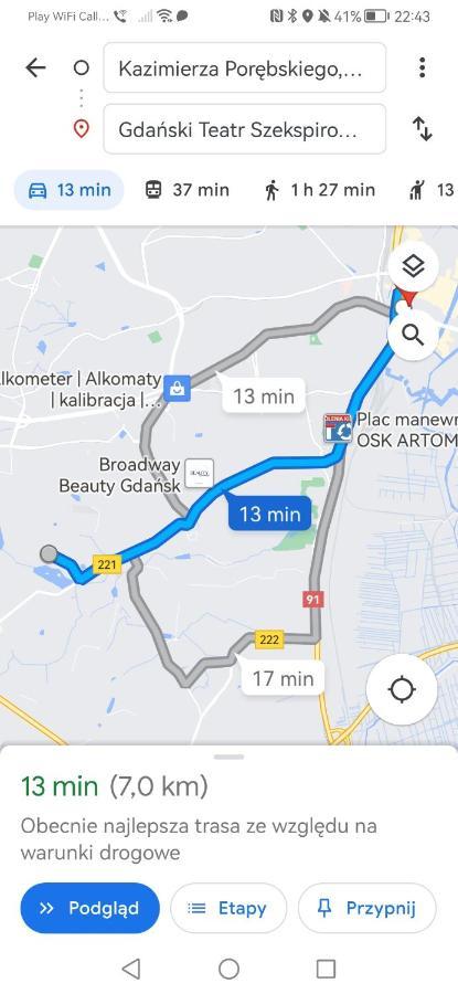 Lägenhet Przytulna Kawalerka Z Ogrodem Gdańsk