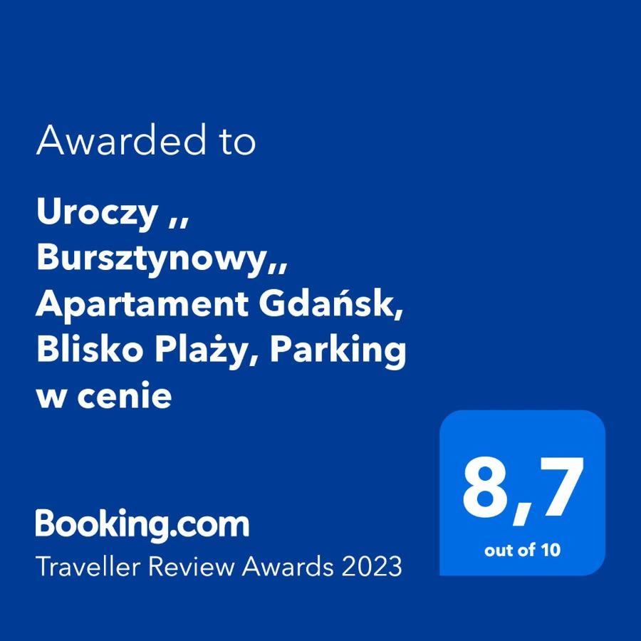 Uroczy ,, Bursztynowy,, Apartament Gdansk, Blisko Plazy, Parking W Cenie *