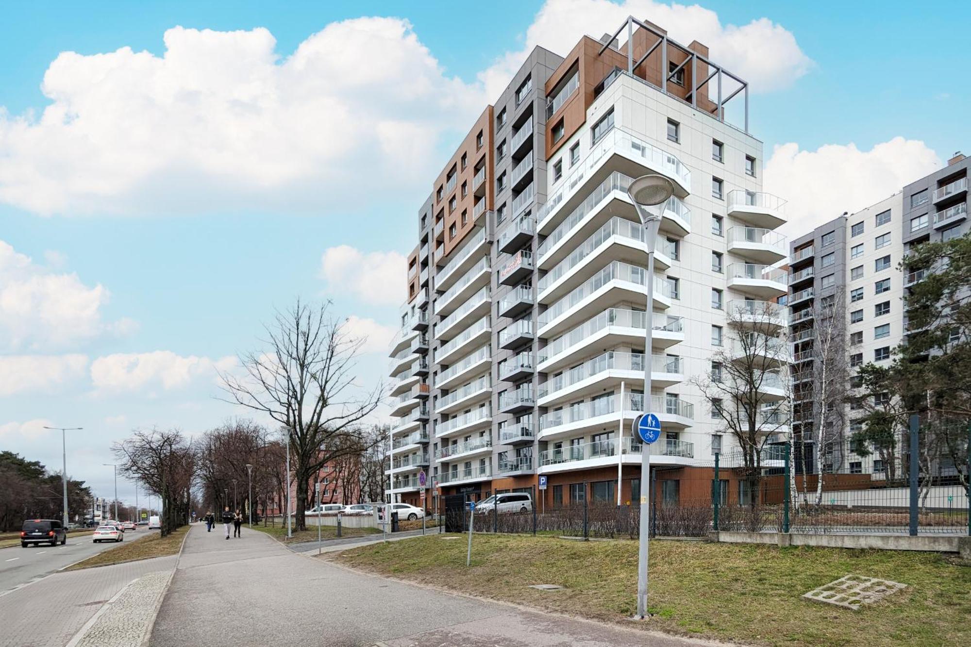 9th Floor And Grey In Brzezno With Two Bedrooms And Parking By Renters Lägenhet Gdańsk