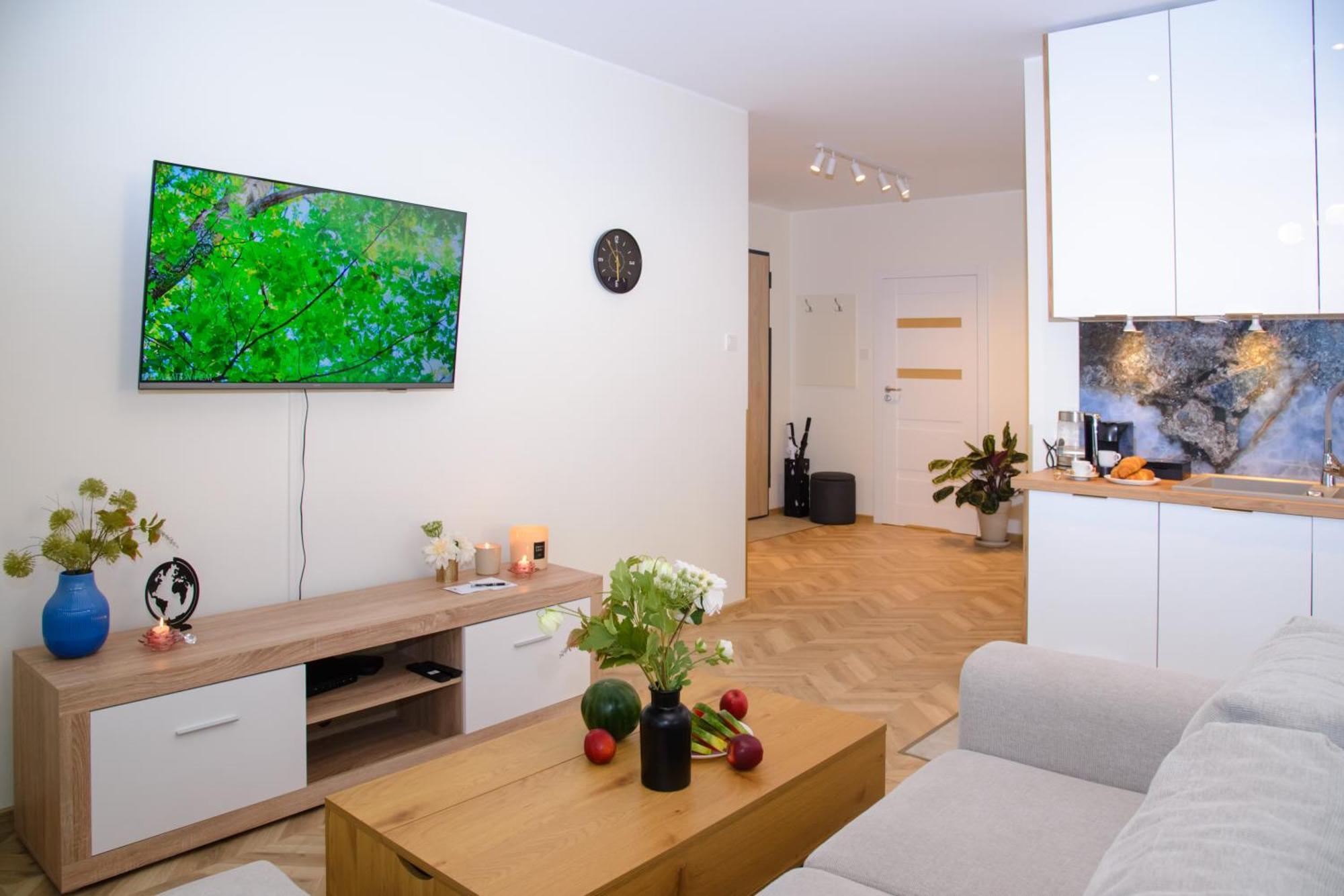 Lägenhet Maya's Flats & 100 Sea View - 3 Pokojowy Na Letnicy Gdańsk