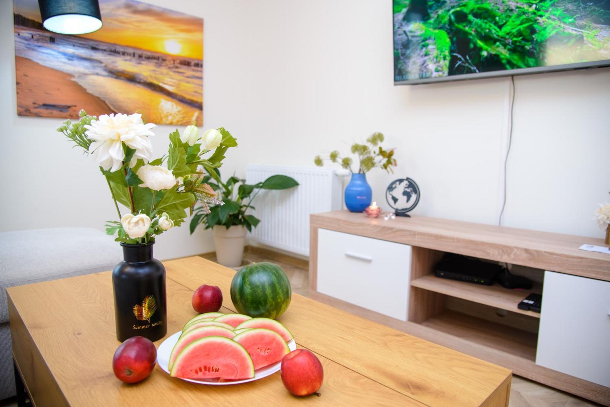Lägenhet Maya's Flats & 100 Sea View - 3 Pokojowy Na Letnicy Gdańsk