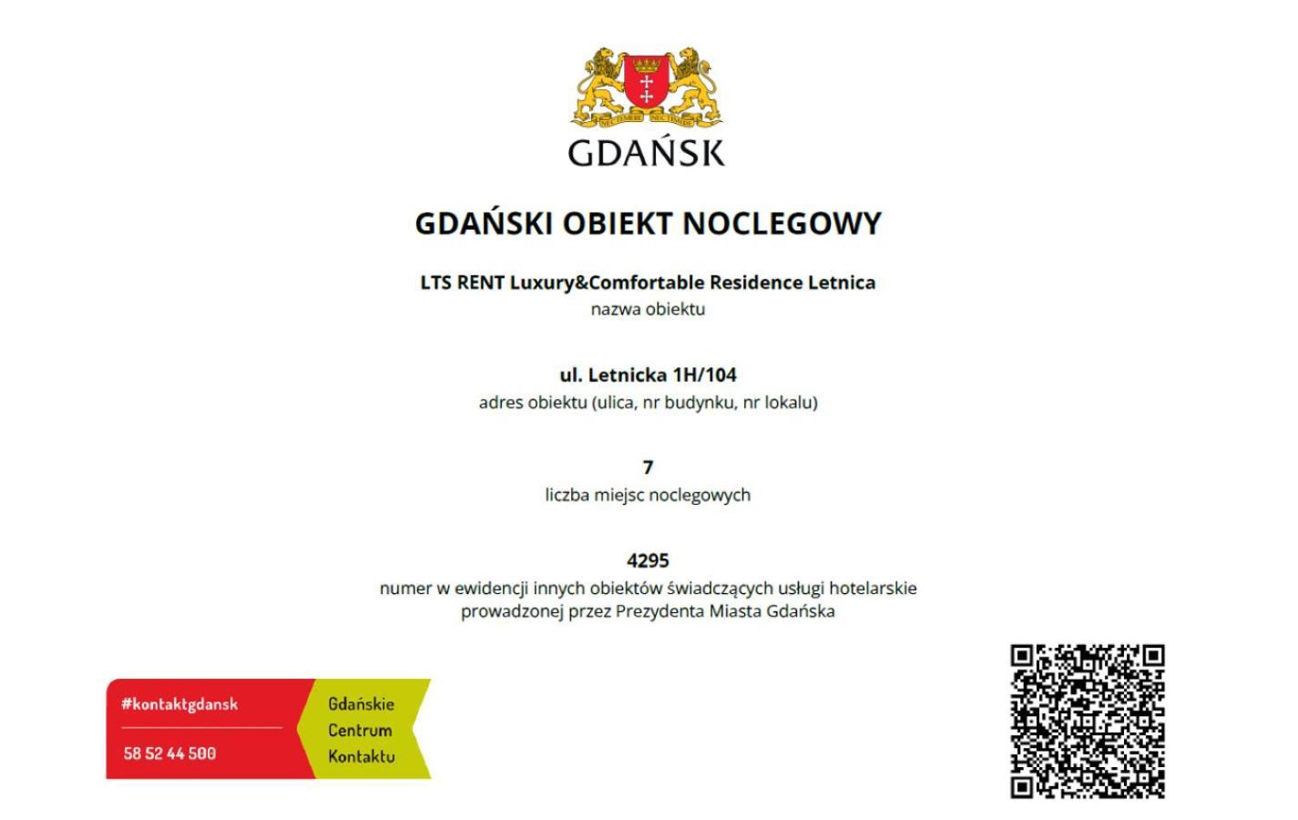 Lts Rent Luxury & Comfortable Letnica Gdańsk