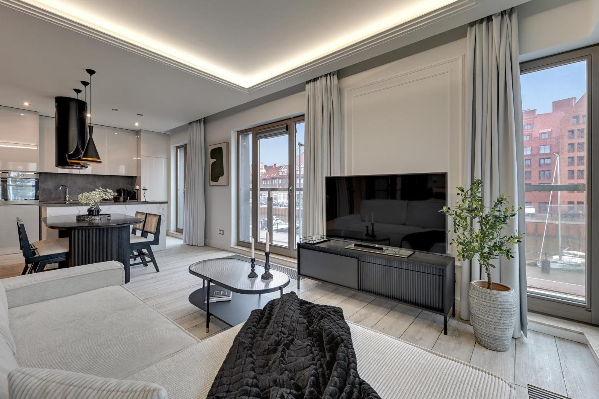 Waterlane River View Premium Spa, Pool & Gym By Downtown Apartment Gdansk