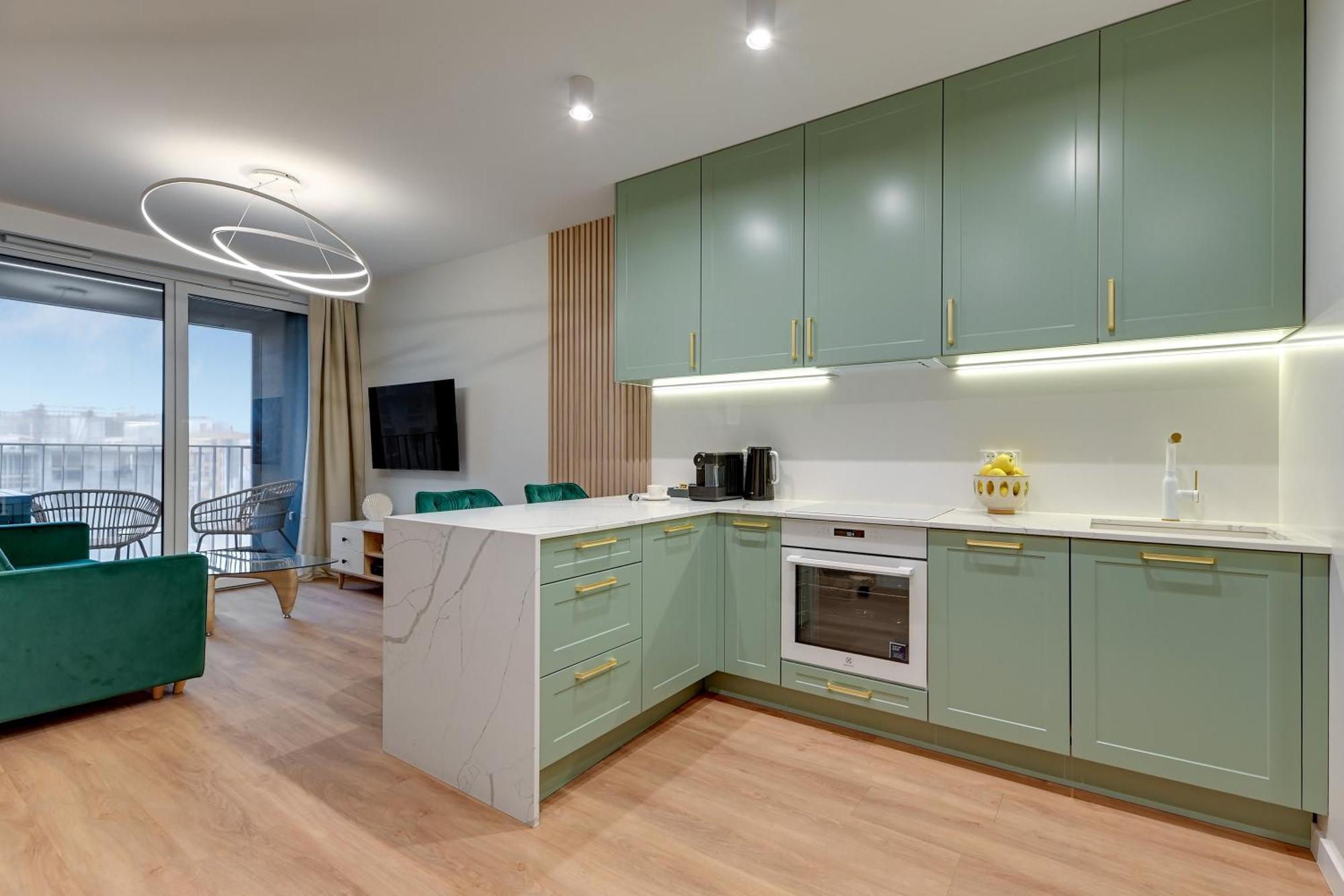 Apartment Chlebova - Riverside View Terrace, Free Parking, Gym & Kidsplay By Downtown Gdansk